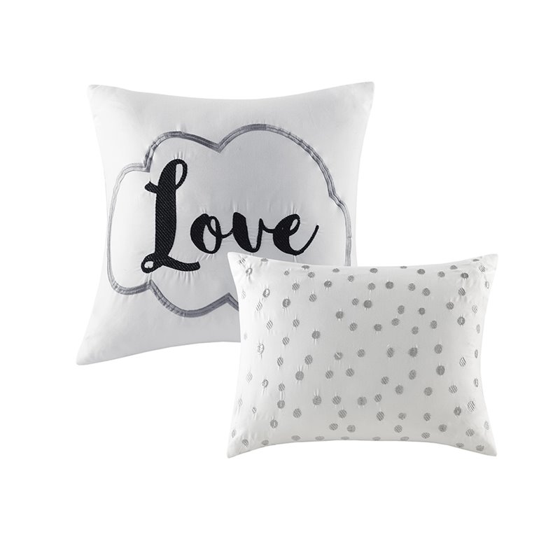 Intelligent Design Polyester Twin/Twin XL Duvet Cover Set in Gray/Silver