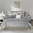Intelligent Design Polyester Twin/Twin XL Duvet Cover Set in Gray/Silver