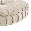 Intelligent Design Polyester Chenille Round Floor Pillow Cushion in Ivory