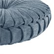 Intelligent Design Polyester Chenille Round Floor Pillow Cushion in Aqua