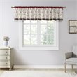 Madison Park Polyester Embroidered Window Valance with Lining in Red