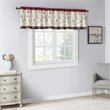 Madison Park Polyester Embroidered Window Valance with Lining in Red