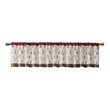 Madison Park Polyester Embroidered Window Valance with Lining in Red