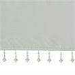 Madison Park Transitional Lightweight Faux Silk Valance with Beads in Dusty Aqua