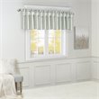Madison Park Transitional Lightweight Faux Silk Valance with Beads in Dusty Aqua