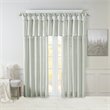 Madison Park Transitional Lightweight Faux Silk Valance with Beads in Dusty Aqua