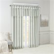 Madison Park Transitional Lightweight Faux Silk Valance with Beads in Dusty Aqua
