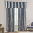 Madison Park Transitional Faux Silk Embroidered Window Valance in Blue