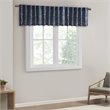 Madison Park Transitional Faux Silk Embroidered Window Valance in Navy