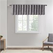 Madison Park Transitional Faux Silk Embroidered Window Valance in Gray