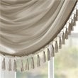 Madison Park Polyester Faux Silk Solid Waterfall Embellished Valance - Champagne