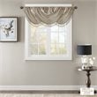 Madison Park Polyester Faux Silk Solid Waterfall Embellished Valance - Champagne
