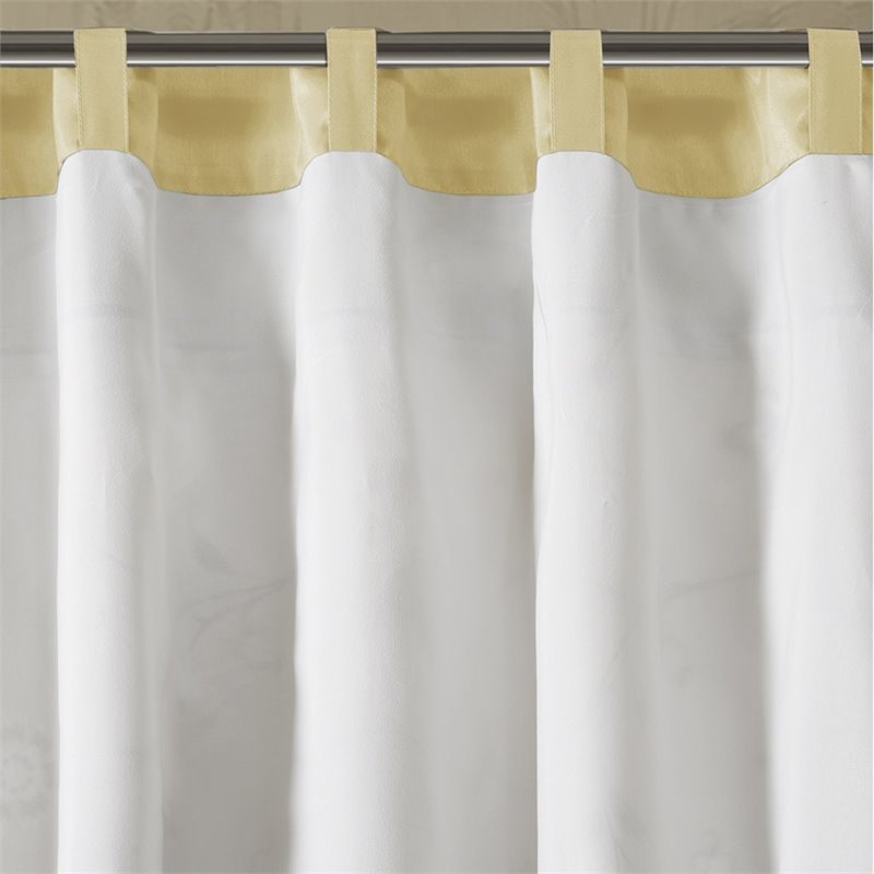 Madison Park Polyester Pieced Embroidered Window Valance in Yellow