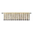 Madison Park Polyester Pieced Embroidered Window Valance in Yellow