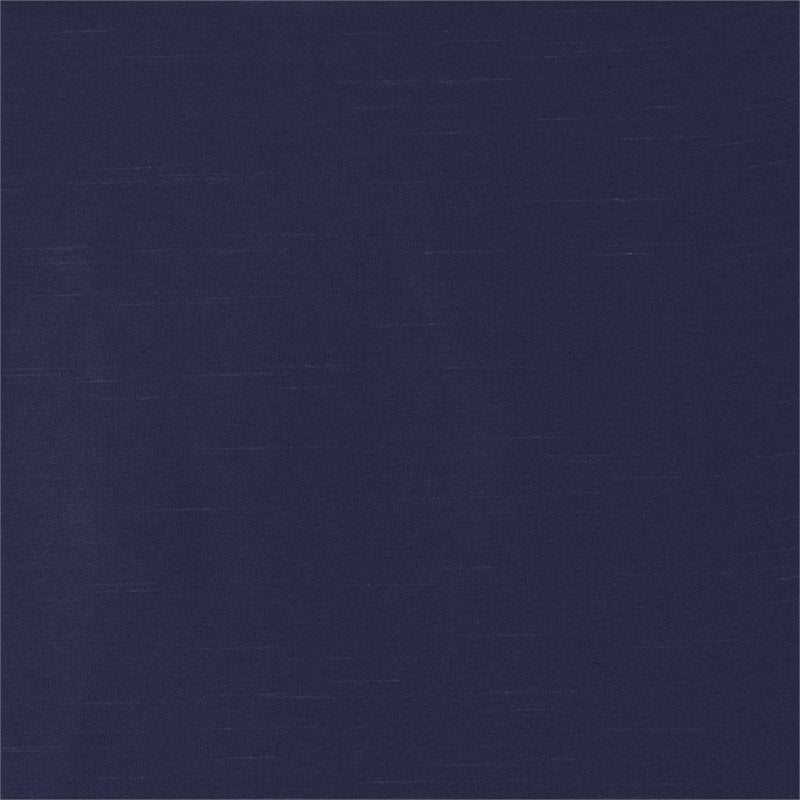 Madison Park Polyester Lightweight Faux Silk Valance with Beads in Navy