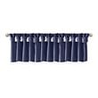 Madison Park Polyester Lightweight Faux Silk Valance with Beads in Navy