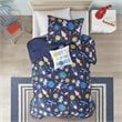 Contemporary 100 Percent Polyester Printed Comforter Set in Multi