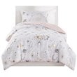 Modern 100 Percent Polyester Printed Comforter Set in Blush-Gold