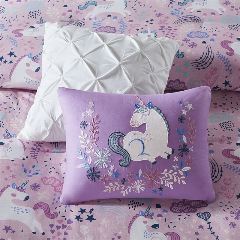 Urban Habitat 5-Piece Cotton Printed Comforter Set in Pink