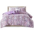 Urban Habitat 5-Piece Cotton Printed Comforter Set in Pink