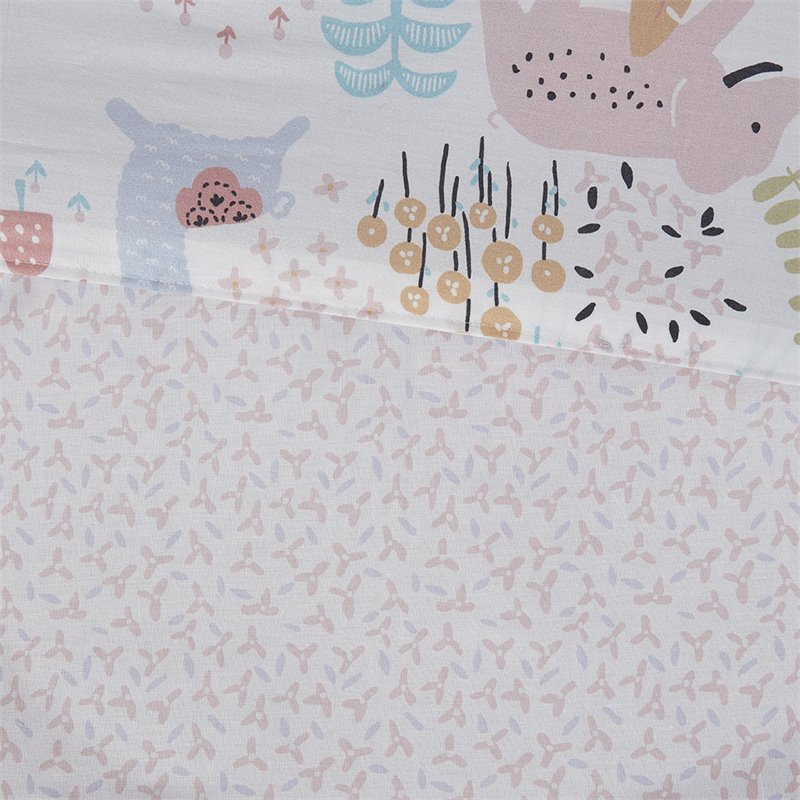Urban Habitat 100 Percent Cotton Printed Comforter Set in Blush