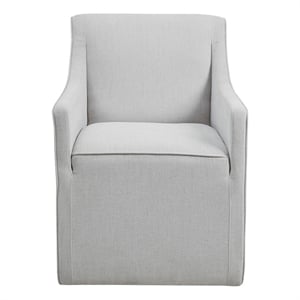 Madison Park Charlotte 19&quot Transitional Solid Wood Dining Chair in Gray