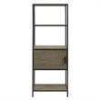 Madison Park Darley Transitional Metal Bookcase in Reclaimed Gray