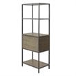 Madison Park Darley Transitional Metal Bookcase in Reclaimed Gray