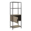 Madison Park Darley Transitional Metal Bookcase in Reclaimed Gray