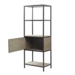Madison Park Darley Transitional Metal Bookcase in Reclaimed Gray