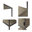 Madison Park Darley Transitional Metal Bookcase in Reclaimed Gray