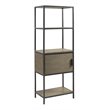 Madison Park Darley Transitional Metal Bookcase in Reclaimed Gray