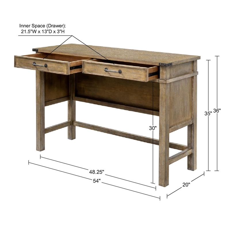 Madison Park Landry Transitional Wood Occasional Table in Natural
