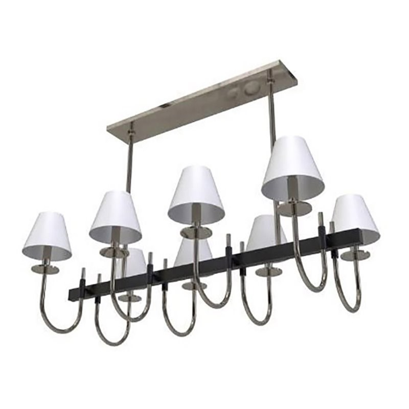 Hampton Hill Fairmount 8-light Traditional Metal Chandelier in Black