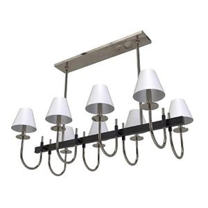 Hampton Hill Fairmount 8-light Traditional Metal Chandelier in Black
