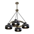 INK+IVY Abbott 4-light Contemporary Iron Metal Chandelier in Black