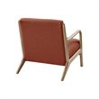 INK+IVY Novak Mid-Century Rubber Fabric/Solid Wood Lounge Chair in Orange