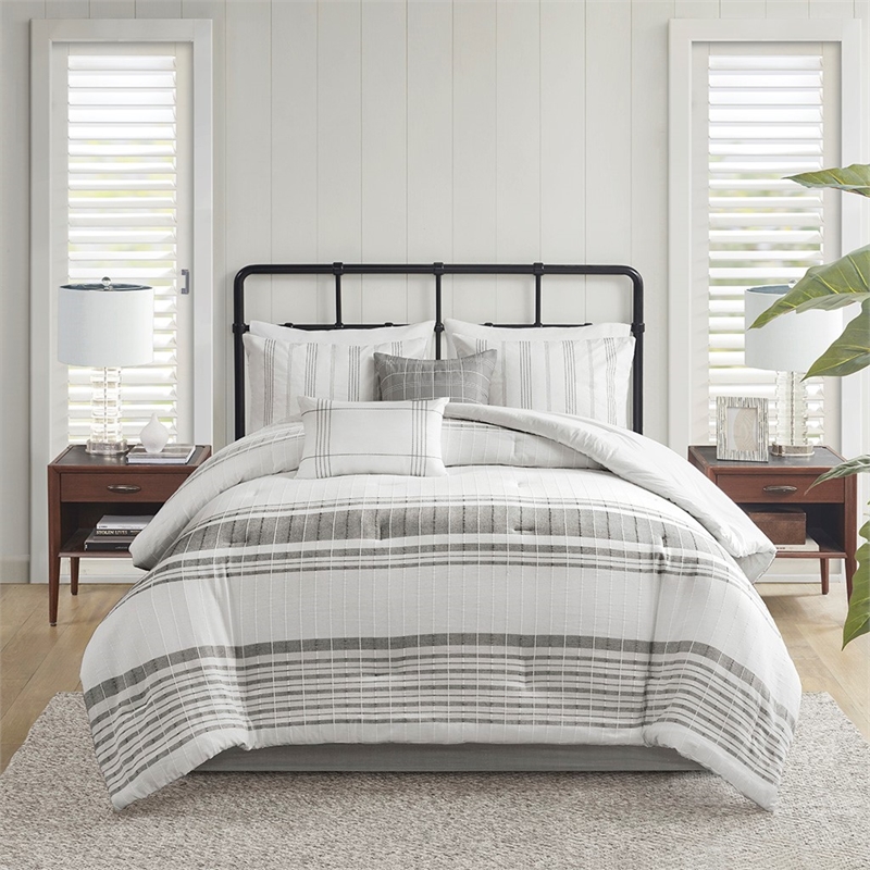 harbor house 80&quot 6-piece morgan cotton comforter set in white
