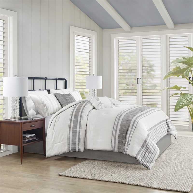 harbor house 80&quot 6-piece morgan cotton comforter set in white