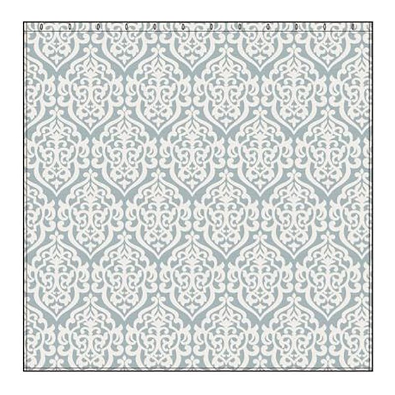 Madison Park Jacquard Traditional Polyester Fabric Shower Curtain in Blue