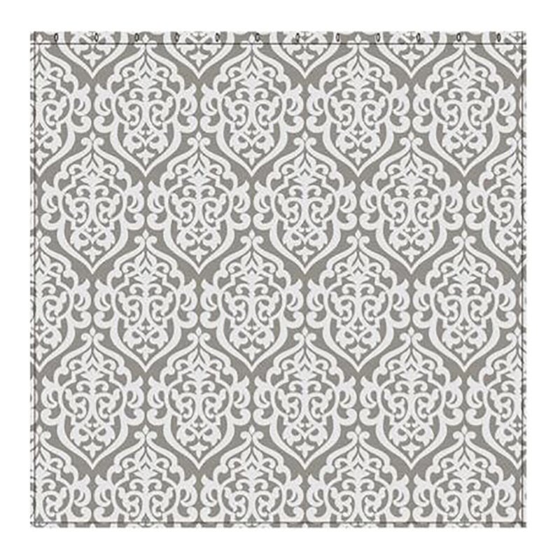 Madison Park Jacquard Traditional Polyester Fabric Shower Curtain in Tan