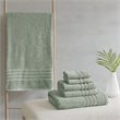 Clean Spaces 6-Piece Cotton Sustainable Blend Towel Set in Green