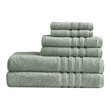 Clean Spaces 6-Piece Cotton Sustainable Blend Towel Set in Green