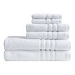 Clean Spaces 6-Piece Cotton Sustainable Blend Towel Set in White
