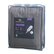 Serta Polyester Fabric Fleece to Sherpa Heated Electric Throw in Gray