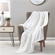 Serta Polyester Fabric Fleece to Sherpa Heated Electric Throw in Ivory