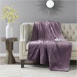 Serta Polyester Fabric Microlight Heated Electric Throw in Purple