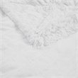 Serta Polyester Fabric Shaggy Fur Heated Electric Throw in White