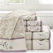 Madison Park 6-Piece Jacquard Traditional Cotton Embroidered Towel Set in Purple