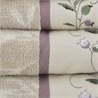 Madison Park 6-Piece Jacquard Traditional Cotton Embroidered Towel Set in Purple